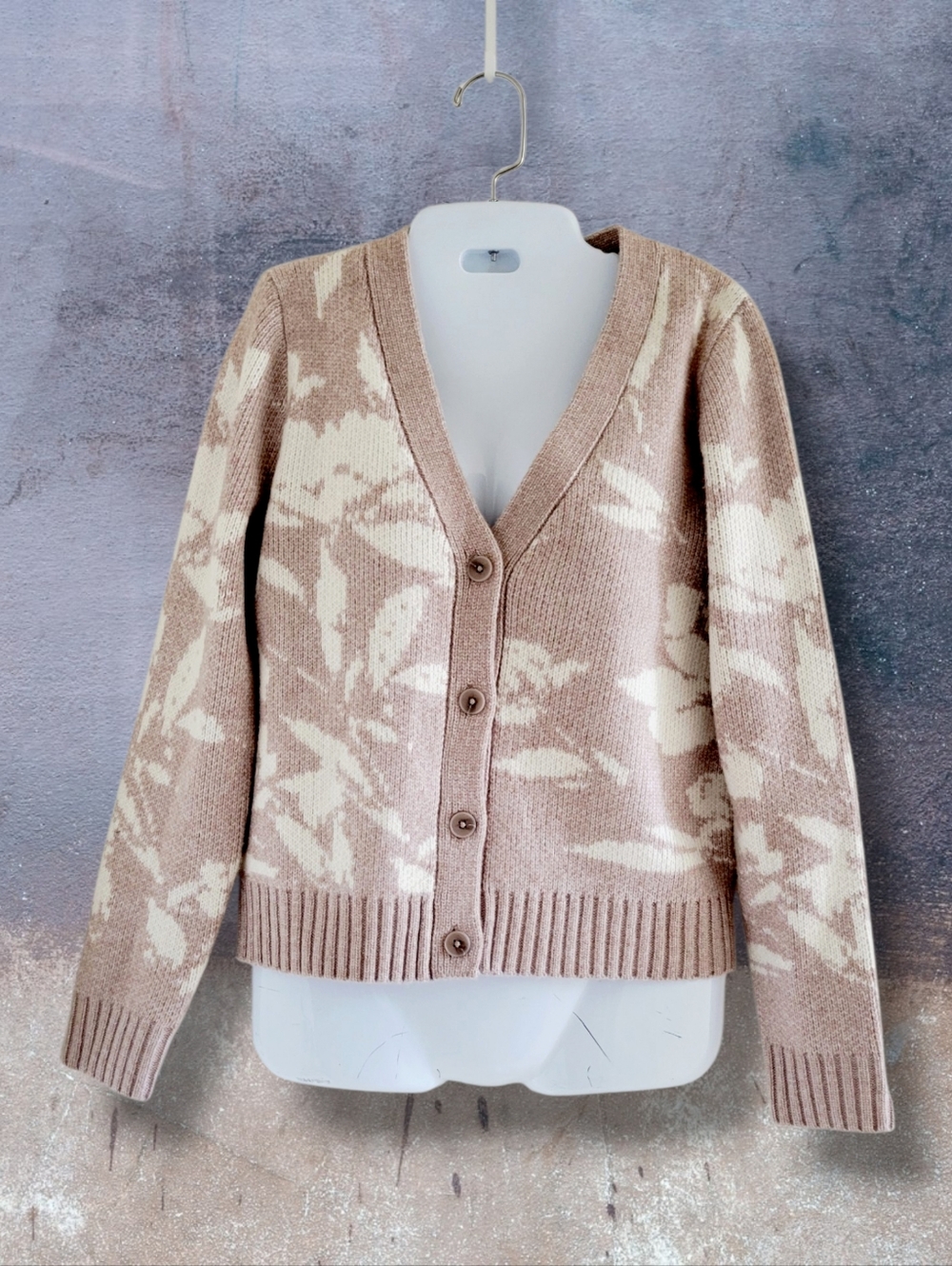 Joie | EUC Pink/Tan Luxuriosly Soft Chunky Knit Cardigan (SIZE M)